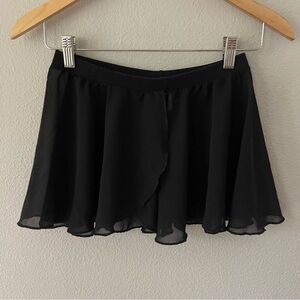 Eurotard Black Chiffon Mini Dance Wear Skirt Size XL